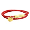 Zodiac Rabbit 2023 Year of fate diy Lettering Red rope Bracelet girl student Versatile Titanium manual weave Leather Jewelry