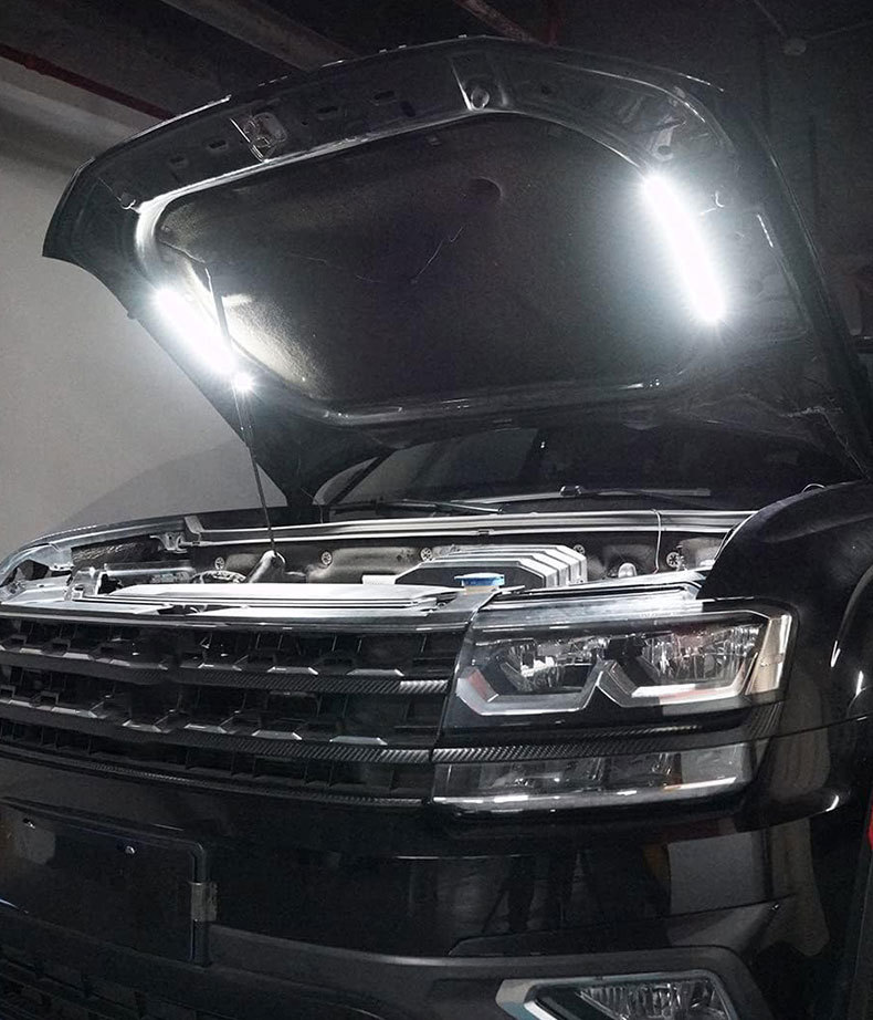 Car Engine Compartment Led Light Automatic Switch Head Cover Night Maintenance Light 32.5cm White Waterproof Lighting