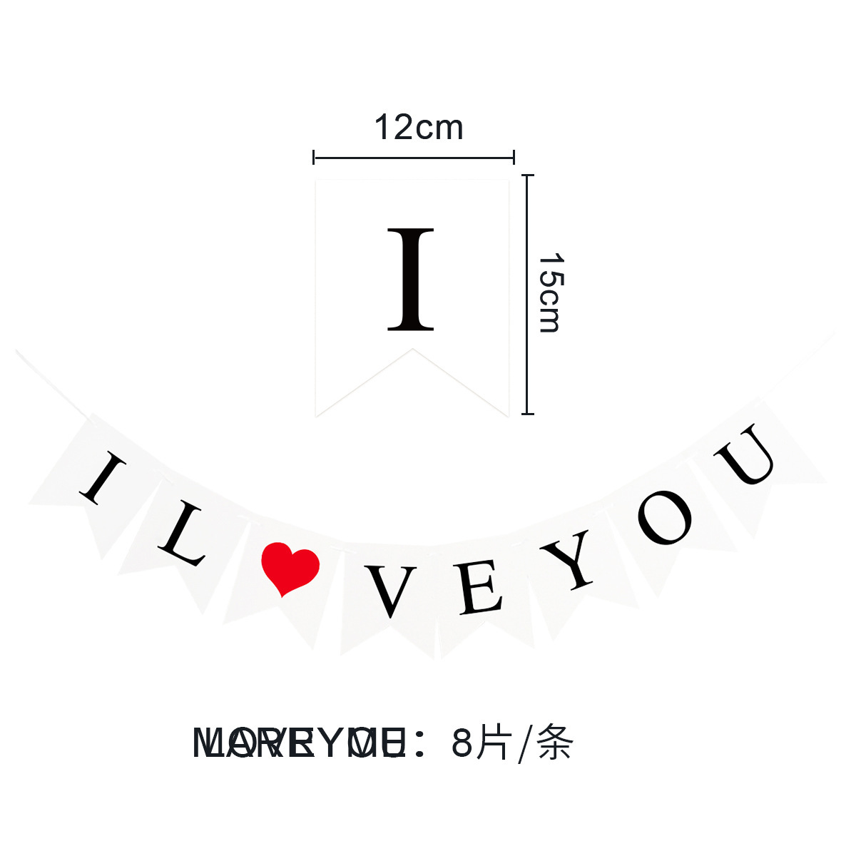 Bebé Feliz Cumpleaños cola de pez tire bandera tronco confesión decoración bebé Te amo tire flor L