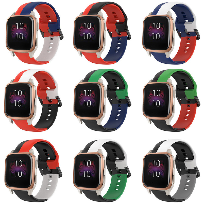 Suitable for Jiaming Garmin venu Sq silicone strap venu smart watch three-color wrist strap 20mm wide
