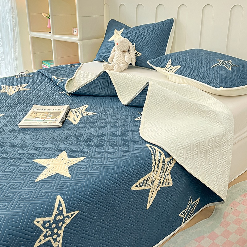 2024 nuevo producto de impresión de algodón cubierta de cama de algodón ins ventana doble cubierta de cama lavable a máquina multipieza conjunto exclusivo transfronterizo