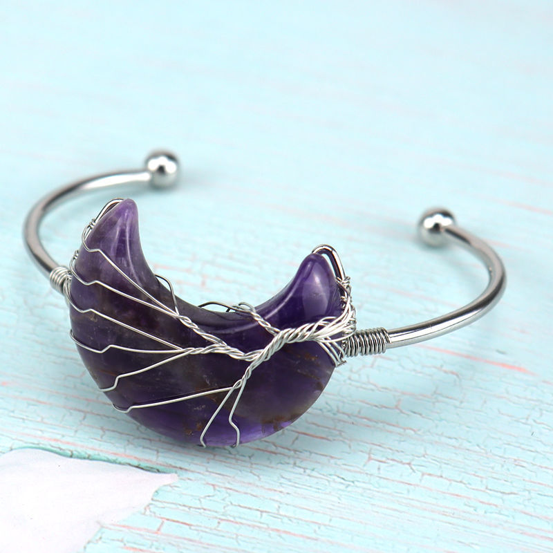 Fashion Moon Agate Plating Bangle 1 Piece