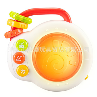 Cross-Border Hand Drum Toy Baby Drum Baby Music Early Education Educational Automatic Baby Coaxing Artifact Toy
