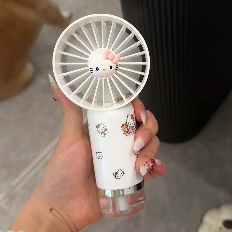 Kitty猫スプレー扇風機ミニ手持ちusb充電金学生はデスクトップスプレー扇風機が必要です。|undefined