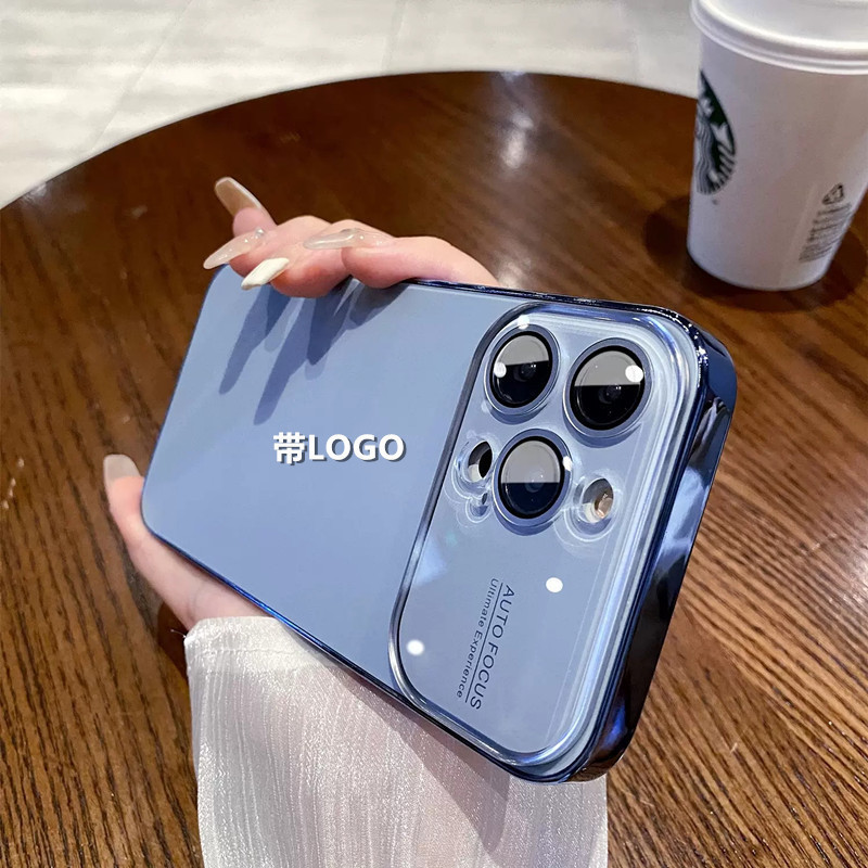 iPhone16PRO用スマホケース、高級感のあるAGオリジナルカラーのマット仕上げ、大きな窓付き、Apple15用保護ガラス付きハードケース|undefined