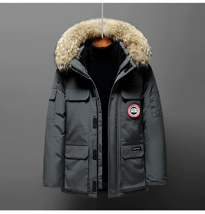 Men's short down jacket, winter trend velvet keep warm hoody, 2022, duck down