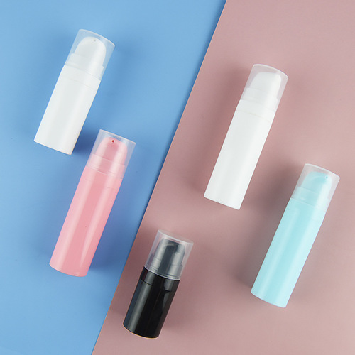 5ml/10ml/15ml PP color curled mouth mini snap vacuum bottle lotion cosmetics travel refill bottle
