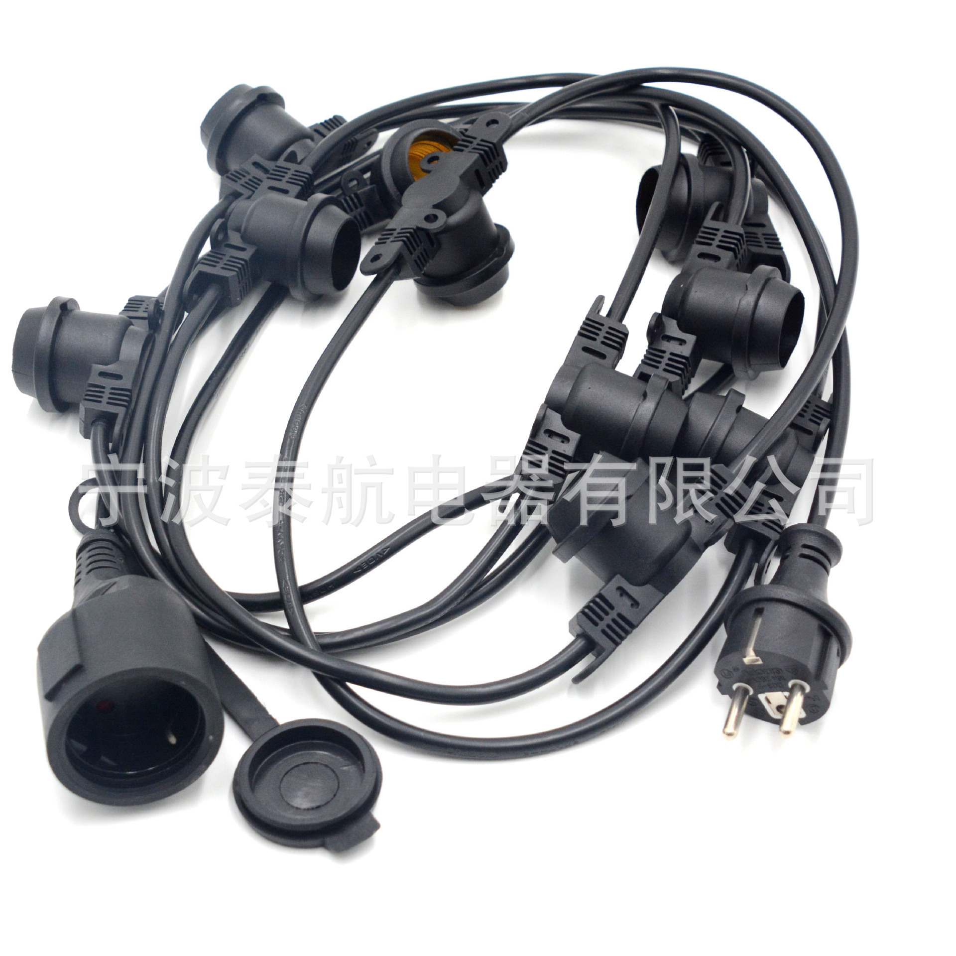 德国认证灯串线 E27户外防水灯串线庭院照明养殖大棚RGB灯串线