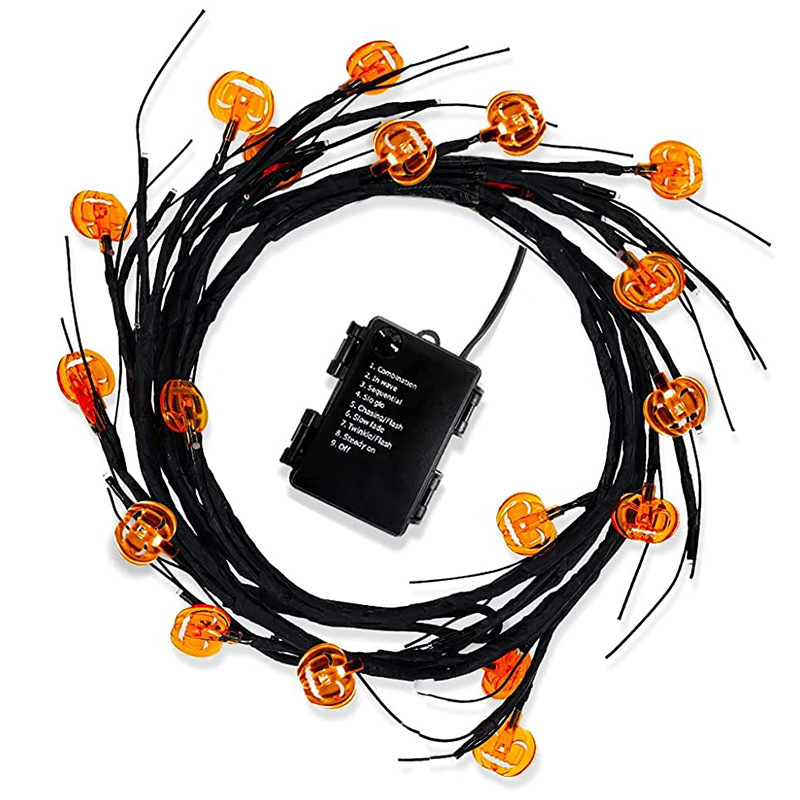 Lámpara de modelado de bate araña fantasma Festival Lámpara decorativa lámpara de ratán de Halloween lámpara de árbol de simulación LED luz de la secuencia
