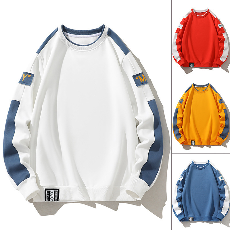 Sports Casual Set New Round Neck Men's Sweatshirt Trendy Brand Loose Long-Sleeved T-Shirt Men's Spring and Autum Tops for Men Sports Casual Set New Round Neck Men's Sweatshirt Trendy Brand Loose Long-Sleeved T-Shirt Men's Spring and Autum Tops for Men