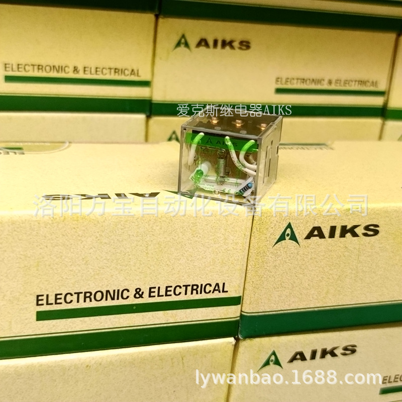 原装AIKS爱克斯继电器ARL3F-L三开三闭11脚10A直流DC24V带指示灯