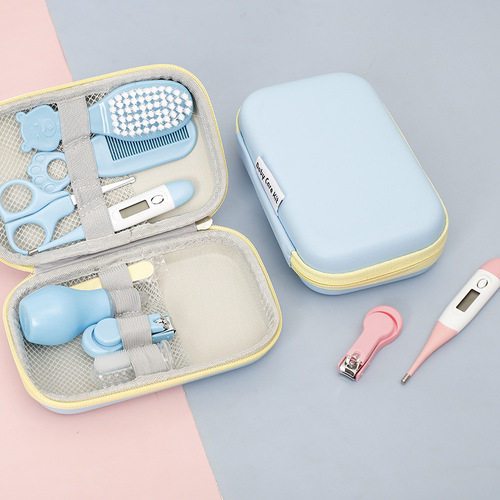 Manufacturer supplies foreign trade English baby comb nasal aspirator set thermometer care package 8-piece gift set