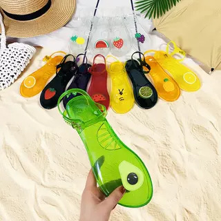 Cross-Border Supply of European and American Style Jelly Sandals for Women, Round-Toe Soft-Soled Non-Slip Beach Shoes, Ins Fruit Sandals and Slippers Cross-Border Supply of European and American Style Jelly Sandals for Women, Round-Toe Soft-Soled Non-Slip Beach Shoes, Ins Fruit Sandals and Slippers
