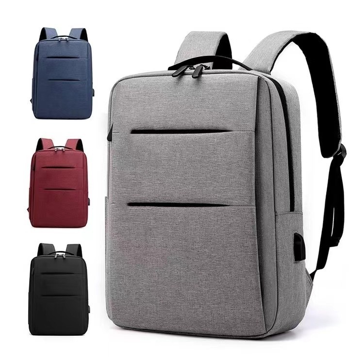 Bolso de computadora de negocios de gran capacidad del punto del fabricante transfronterizo mochila doble para viajes de ocio con mochila para estudiantes recargable USB