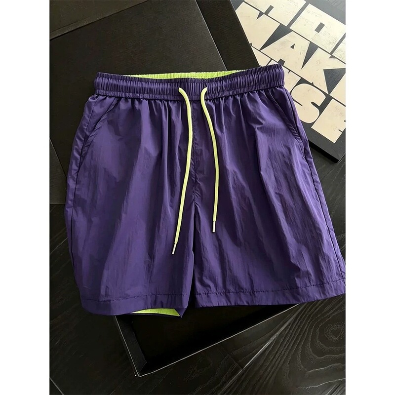 American-Style Patchwork Quick-Dry Cool Color-Blocking Shorts for Men, Summer Thin Outdoor Nylon Basketball Sports Loose Beach Shorts American-Style Patchwork Quick-Dry Cool Color-Blocking Shorts for Men, Summer Thin Outdoor Nylon Basketball Sports Loose Beach Shorts