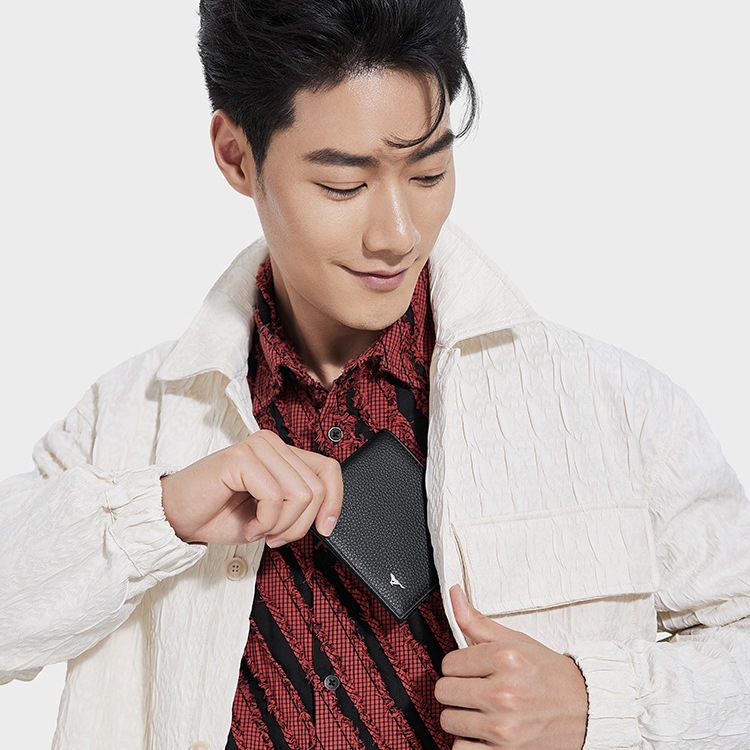 七匹狼男士短款钱包2025新款简约钱夹头层牛皮卡包青年皮夹子