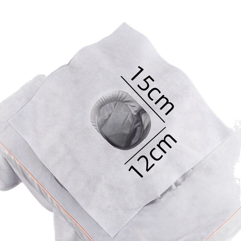 Toalla de agujero desechable con agujero transversal redondo toalla de agujero para masaje, masaje y masaje con agujero para la cara
