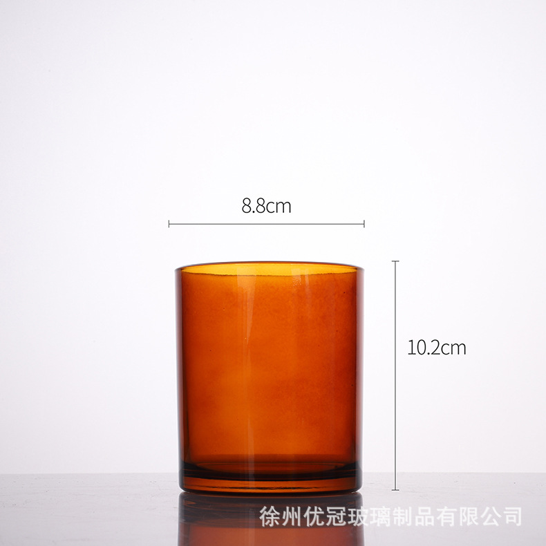 Aromaterapia colorido vela taza al por mayor helado redondo frasco de vidrio con tapa decoración del hogar candelabro adornos