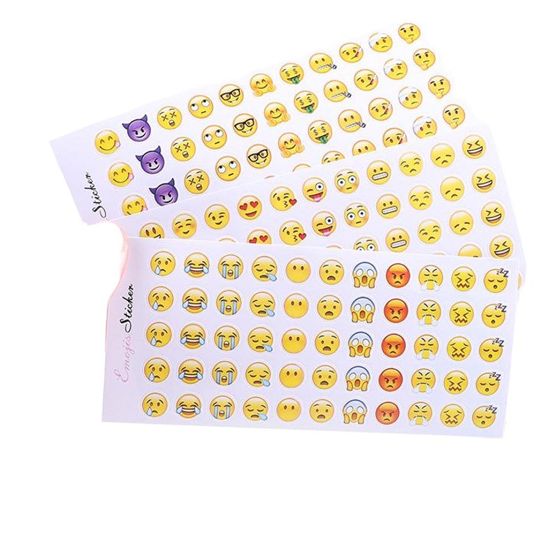Mini pequeña expresión facial teléfono móvil diario decoración 12 piezas Etiqueta de expresión facial creativa pegatina de expresión facial