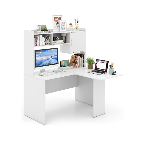 Foreign Trade Cross-Border Direct Sales Gaming Computer Desk Workstation with Open Storage Shelves, Amazon's Best-Selling Trendy Particle Board Furniture