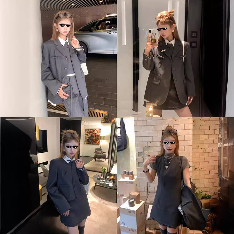 DEEMO [Wang fried style] art student detachable bow suit/vest skirt/vest/suit pants set