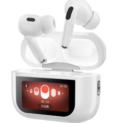 Auriculares Bluetooth con pantalla a color inteligente V20, reducción de ruido ANC, deportes inteligentes, impermeables y a prueba de sudor, duración de la batería larga, adecuada para JBL
