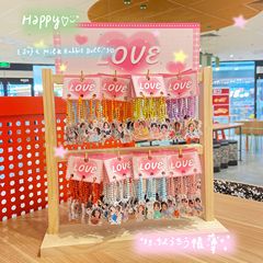 スターアクリル3穴ペンダント 棚付き 3次元高価値スターペンダントキーホルダー