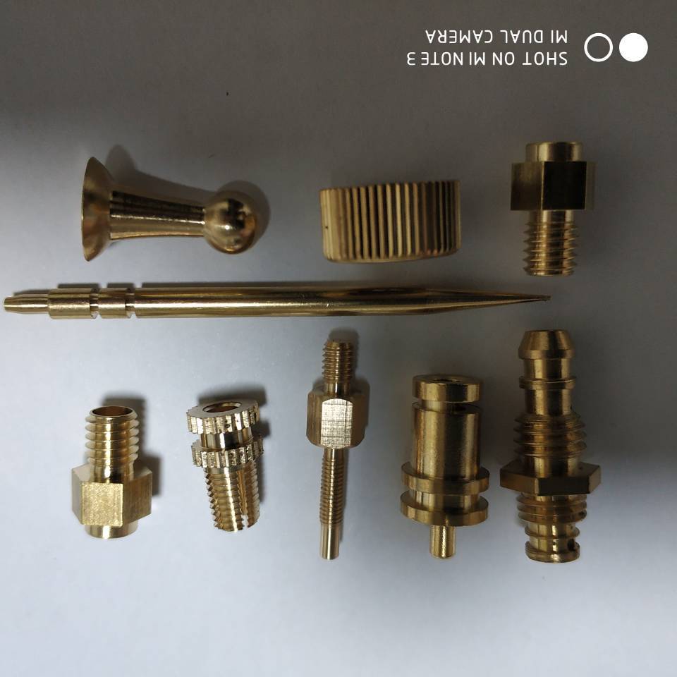 厂家优惠提供黄铜五金车削铜把手接头六角铜柱加工高精度CNC加工