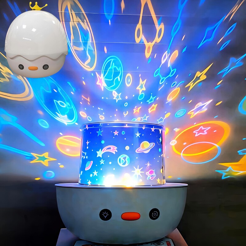 Dynamic Starry Sky Projection Lamp, Night Light, Table Lamp, Remote Control Bluetooth Dreamy Pattern Moon Lamp, Children's Birthday Gift Lamp