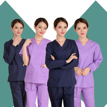 手术室男女款洗手服棉质洁净服医院棉短袖隔离衣春夏季工作服套装