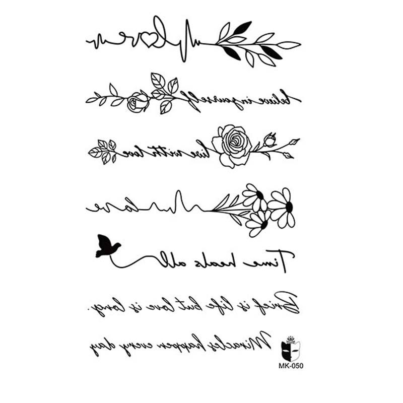 Animal blanco y negro desechable pegatinas de tatuaje belleza pegatinas de tatuaje moda estética patrón de personalidad dama pegatinas de tatuaje