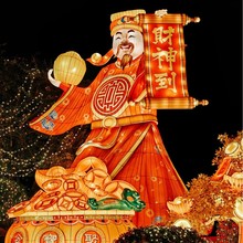 元宵古风画花灯 古代寓言故事套系彩灯制作 马年春节灯展厂家策划