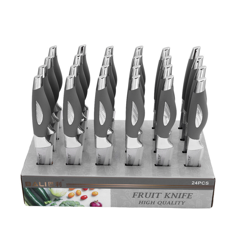 Mango de pájaro acero inoxidable cocina para el hogar pintura en aerosol caja de exhibición juego de cuchillos juego de regalo cuchillo fábrica spot al por mayor