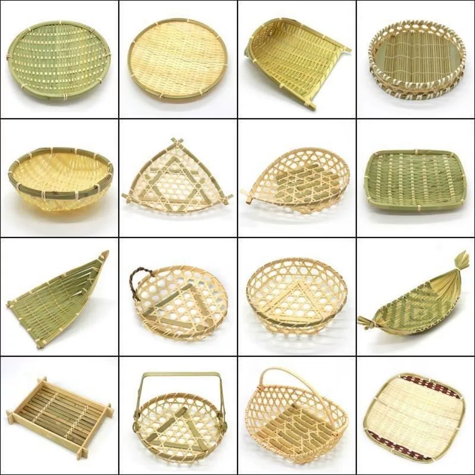 Bamboo woven bamboo baskets for home use, dustpans, bamboo baskets, fruit baskets, fruit plate baskets, storage baskets, home decoration