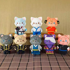 かわいいアニメ銀魂周辺人形坂田銀時ストラップ桂小太郎アイマスク猫公仔アニメ猫模造人形