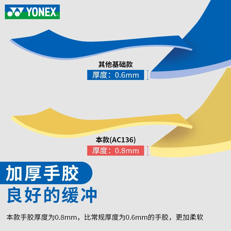 Ракетка для бадминтона Yonex клеевой набор на 3 штуки лента для впитывания пота противоскользящая лента плоская клейкая AC136EX