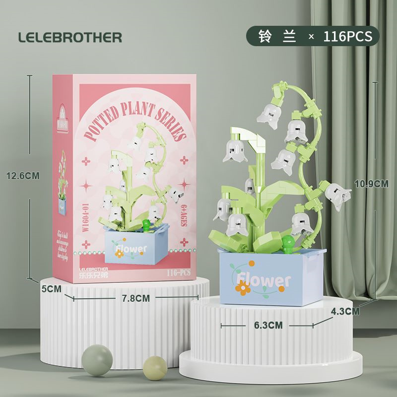 Compatible con flores eternas girasoles de hibisco alta flor de maceta de montaje de bloques de construcción adornos juguetes para niños niñas
