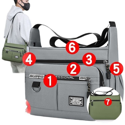 New Customer Discount Large Capacity Men's Oxford Cloth Single Shoulder Waterproof Durable Business Casual Fishing Crossbody Bag