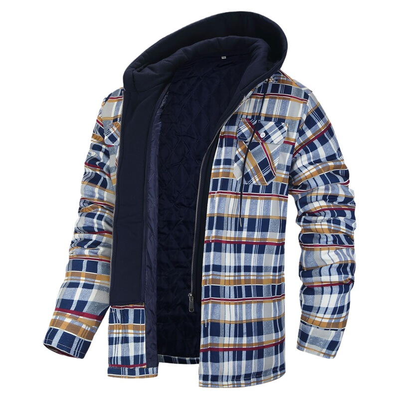 Amazon's Best-Selling Item in Stock: 2000+ Styles and Sizes, Plaid Fake Two-Piece European and American Men's Jacket
