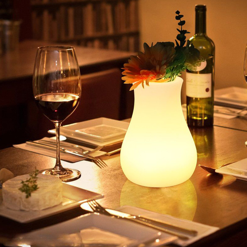 led插花床头台灯七彩充电酒吧氛围小夜灯ins餐厅花瓶个性装饰桌灯