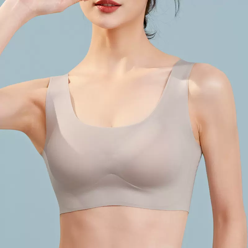 【加工定制】小胸聚拢无痕内衣女夏季薄款无钢圈运动美背女士文胸
