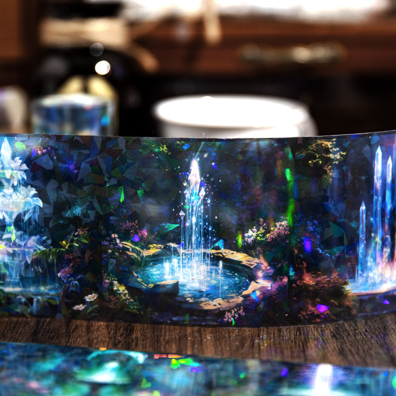 Yan JiChang cinta adhesiva de ciclo mágica serie de cuentos de hadas material forestal pegatinas de película flash pegatinas de base retro cinta adhesiva de contabilidad manual