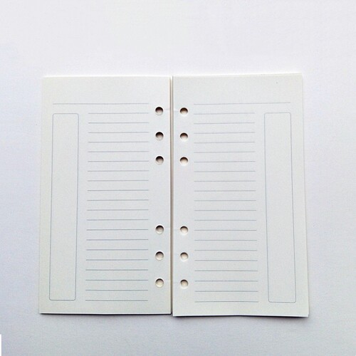 A5A6 six-hole loose-leaf notebook notebook with rice yellow Daolin paper inner core horizontal lines square month Sunday plan inner page