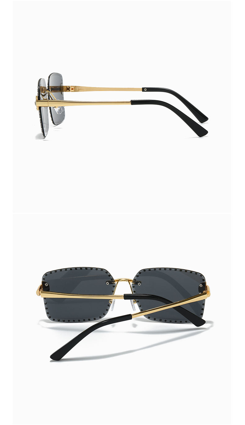 IG Style Gradient Color Diamond Women's Sunglasses display picture 2