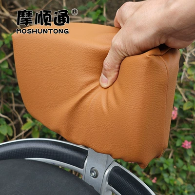 Electric Vehicle Anti-Collision Backrest Cover Elektromobil üçün bamper qoruyucu yastıqlar - backrest-anti-collision-brown-elastic-leather