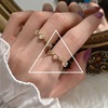 Cute sophisticated brand small design advanced ring with stone, cat's eye, light luxury style, high-quality style