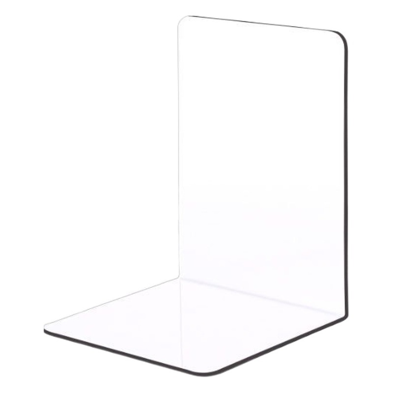 Estantería de acrílico transparente grueso soporte de libro tipo L soporte de libro fijo de escritorio artefacto de almacenamiento de libros