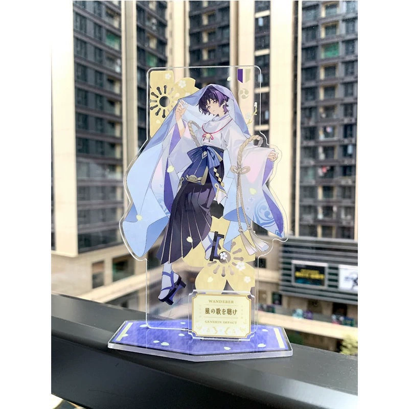 Акриловая настольная фигурка (Yuanshen), 10 см, двусторонняя, подарок-коллекция