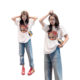 European large version shoulder short sleeve T-shirt women's 2025 spring and summer retro cotton loose fat mm200 kg belly-covering top