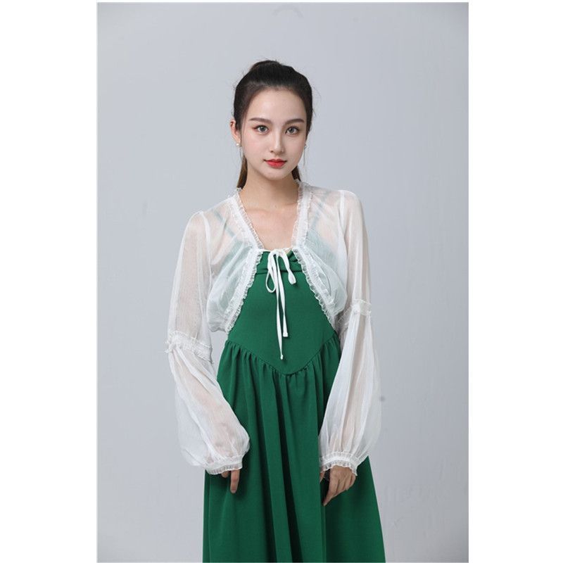 超仙的气质防晒衣女夏季薄款开衫外套外搭披肩配裙子空调罩衫上衣